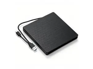 Zunate External Optical Drive Enclosure for 9.5mm CD DVD BD, USB 3.0 Type C Portable Case Adapter for Laptop, High Speed Data Transfer - ABS Brushed Finish Zunate External Optical Drive Enclosure for 9.5mm CD DVD BD, USB 3.0 Type C Portable Case Adapter for Laptop, High Speed Data Transfer - ABS Brushed Finish
