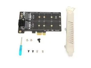 Adapter Card M.2 SATA to PCI?E Dual Disk Array Card Transmission Stability Expansion Card, Support PCI-E X1 / X4 / X8 / X16, for Windows, for Linux Adapter Card M.2 SATA to PCI?E Dual Disk Array Card Transmission Stability Expansion Card, Support PCI-E X1 / X4 / X8 / X16, for Windows, for Linux