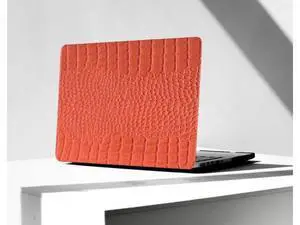 KEROM Compatible with Crocodile MacBook Air 13 Inch Case 2025-2022 M4 M3 M2 A3240 A3113 A2681, Textured Elegant Luxury Aligator Skin Snakeskin PU Leather Hardshell Case & Keyboard Cover, Orange KEROM Compatible with Crocodile MacBook Air 13 Inch Case 2025-2022 M4 M3 M2 A3240 A3113 A2681, Textured Elegant Luxury Aligator Skin Snakeskin PU Leather Hardshell Case & Keyboard Cover, Orange