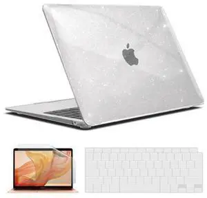 IBENZER Compatible with New MacBook Air 13 inch case 2022 2021 2020 M1 A2337 A2179 A1932, Hard Shell Case&Keyboard Cover&Screen Film for Mac Air 13 with Touch ID (2018-2022), Star Clear, AT13-S-CL+2 IBENZER Compatible with New MacBook Air 13 inch case 2022 2021 2020 M1 A2337 A2179 A1932, Hard Shell Case&Keyboard Cover&Screen Film for Mac Air 13 with Touch ID (2018-2022), Star Clear, AT13-S-CL+2