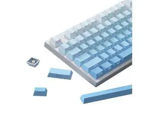 PBT Keycaps -Blue Side Print Key Cap Set, Double Shot Shine Through Custom Key caps, Cherry Profile 133 Keys for Mechanical Keyboards Gradient Blue PBT Keycaps -Blue Side Print Key Cap Set, Double Shot Shine Through Custom Key caps, Cherry Profile 133 Keys for Mechanical Keyboards Gradient Blue