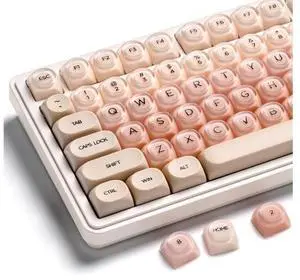 OHY PBT Keycaps, XVX Pink Jelly Foundation HOA Profile, 132-Key Cute Custom Keycaps (for Mechanical Keyboards with Cherry/Gateron MX Switches)-Flesh Pink OHY PBT Keycaps, XVX Pink Jelly Foundation HOA Profile, 132-Key Cute Custom Keycaps (for Mechanical Keyboards with Cherry/Gateron MX Switches)-Flesh Pink