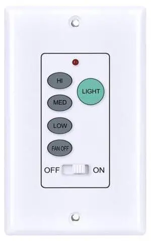 PZL UC9050T Universal Ceiling Fan Remote Control, 3 Speed Wall Control for Hampton Bay, for Harbor Breeze, for Hunter PZL UC9050T Universal Ceiling Fan Remote Control, 3 Speed Wall Control for Hampton Bay, for Harbor Breeze, for Hunter