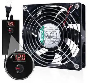 SOTOP IP68 120mm Waterproof Fan with LED Voltage Display Speed Controller, 110V AC 120mm x 25mm, for DIY Cooling Ventilation Exhaust Projects SOTOP IP68 120mm Waterproof Fan with LED Voltage Display Speed Controller, 110V AC 120mm x 25mm, for DIY Cooling Ventilation Exhaust Projects