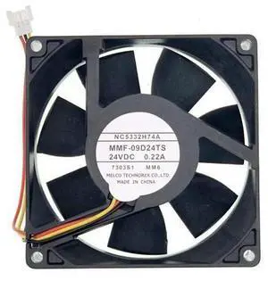 NC5332H74A MMF-09D24TS-MM6 Cooling Fan 24V 92mm - 0.22A 9225 3-Wire Inverter Cooling Fan NC5332H74A MMF-09D24TS-MM6 Cooling Fan 24V 92mm - 0.22A 9225 3-Wire Inverter Cooling Fan