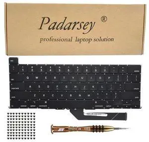 Padarsey Replacement Keyboard Compatible with MacBook Pro 16 inch with Touch Bar A2141 Released 2019 US Layout+Keyboard Screws+Screwdriver Padarsey Replacement Keyboard Compatible with MacBook Pro 16 inch with Touch Bar A2141 Released 2019 US Layout+Keyboard Screws+Screwdriver