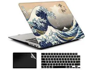 AMCJJ Compatible with MacBook Air 15 inch Case 2025 2024 2023 M4 M3 M2 A3241 A3114 A2941, Protective Plastic Hard Shell & Keyboard Cover for Mac Air 15 inch Case M4 M3 M2 - Kanagawa Japan Wave AMCJJ Compatible with MacBook Air 15 inch Case 2025 2024 2023 M4 M3 M2 A3241 A3114 A2941, Protective Plastic Hard Shell & Keyboard Cover for Mac Air 15 inch Case M4 M3 M2 - Kanagawa Japan Wave