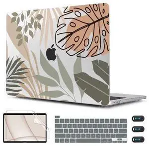CISSOOK Compatible with MacBook Pro 13 inch Case M2 2025-2020 A2338 M1&M2 A2251 A2289, Plastic Hard Shell with Keyboard Cover &Screen Protector for MacBook Pro 13 Touch Bar, Tropical Leaf CISSOOK Compatible with MacBook Pro 13 inch Case M2 2025-2020 A2338 M1&M2 A2251 A2289, Plastic Hard Shell with Keyboard Cover &Screen Protector for MacBook Pro 13 Touch Bar, Tropical Leaf