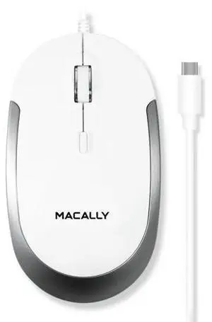 Macally Wired USB C Mouse for Mac & Windows - 3 Button & Scroll Wheel USB Type C Mouse - Comfortable Ambidextrous Design - Compact Wired Mouse with Optical Sensor & DPI Switch 800/1200/1600/2400 Macally Wired USB C Mouse for Mac & Windows - 3 Button & Scroll Wheel USB Type C Mouse - Comfortable Ambidextrous Design - Compact Wired Mouse with Optical Sensor & DPI Switch 800/1200/1600/2400