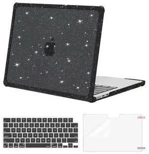 MOSISO Compatible with MacBook Air 13 inch Case 2025 2024 2023 2022 M4 A3240 M3 A3113 M2 A2681, Anti-Cracking TPU Bumper Glitter Hard Case&Keyboard Cover&Screen Film for MacBook Air 13.6, Black MOSISO Compatible with MacBook Air 13 inch Case 2025 2024 2023 2022 M4 A3240 M3 A3113 M2 A2681, Anti-Cracking TPU Bumper Glitter Hard Case&Keyboard Cover&Screen Film for MacBook Air 13.6, Black