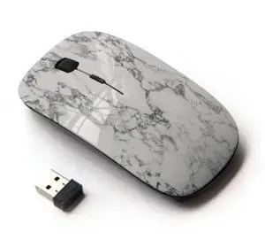 Graphic4You Gray Marble Pattern Stone Design Ergonomic Wireless Mouse with Nano Receiver Graphic4You Gray Marble Pattern Stone Design Ergonomic Wireless Mouse with Nano Receiver
