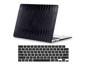 KEROM Compatible with MacBook Pro 14 Inch Case 2025-2021 M5 M4 M3 M2 M1 Chip A3434 A3112 A3185 A3401 A2918 A2992 A2779 A2442, Crocodile Aligator Skin PU Leather Hardshell & Keyboard Cover, Black KEROM Compatible with MacBook Pro 14 Inch Case 2025-2021 M5 M4 M3 M2 M1 Chip A3434 A3112 A3185 A3401 A2918 A2992 A2779 A2442, Crocodile Aligator Skin PU Leather Hardshell & Keyboard Cover, Black