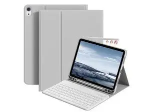 SQQSOOZ Keyboard Case for iPad Air 11 Inch (M3/M2, 2025/2024), for iPad Air 5th/4th Generation (10.9 Inch, 2022/2020), Magnetic Detachable Bluetooth Keyboard, Folio Cover with Pencil Holder, Gray SQQSOOZ Keyboard Case for iPad Air 11 Inch (M3/M2, 2025/2024), for iPad Air 5th/4th Generation (10.9 Inch, 2022/2020), Magnetic Detachable Bluetooth Keyboard, Folio Cover with Pencil Holder, Gray