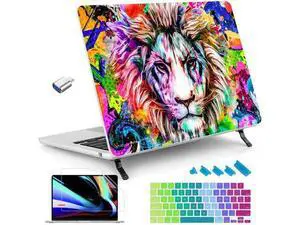 Tuiklol Case for 2025 2024 2023 2022 MacBook Air 13.6 inch Model M4 A3240 / M3 A3113 / M2 A2681, Bracket Hard Shell Case with Keyboard Cover for MacBook Air 13.6 Cover, Lion Tuiklol Case for 2025 2024 2023 2022 MacBook Air 13.6 inch Model M4 A3240 / M3 A3113 / M2 A2681, Bracket Hard Shell Case with Keyboard Cover for MacBook Air 13.6 Cover, Lion