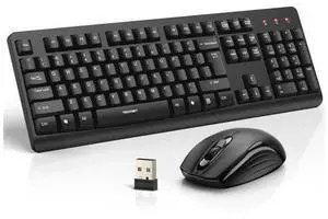TECKNET Wireless Keyboard and Mouse Combo, Full Size Silent Ergonomic Keyboard and Mouse, Long Battery Life, Optical Mouse, Spill-Resistant, 2.4G Lag-Free Cordless Mice Keyboard for PC,Laptop,Computer TECKNET Wireless Keyboard and Mouse Combo, Full Size Silent Ergonomic Keyboard and Mouse, Long Battery Life, Optical Mouse, Spill-Resistant, 2.4G Lag-Free Cordless Mice Keyboard for PC,Laptop,Computer