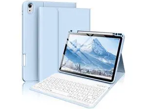 kenke Keyboard Case for iPad Air 11 Inch M4/M3/M2 2026/2025/2024, iPad Air 5th/4th Generation 10.9 Inch 2022/2020, Stand Folio Slim Cover with Magnetically Detachable Wireless Keyboard, Light Blue kenke Keyboard Case for iPad Air 11 Inch M4/M3/M2 2026/2025/2024, iPad Air 5th/4th Generation 10.9 Inch 2022/2020, Stand Folio Slim Cover with Magnetically Detachable Wireless Keyboard, Light Blue