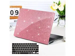 Funut Glitter Case for MacBook Air 13 Inch 2022 2021 2018 Release M1 A2337 A2179 A1932, MacBook Air 2020 Case, Women Girls Shiny Sparkle Bling PU Leather Hard Shell Cover & Keyboard Cover, Pink Funut Glitter Case for MacBook Air 13 Inch 2022 2021 2018 Release M1 A2337 A2179 A1932, MacBook Air 2020 Case, Women Girls Shiny Sparkle Bling PU Leather Hard Shell Cover & Keyboard Cover, Pink