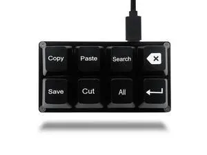 BTXETUEL Copy Paste Search Backspace Save Cut All Enter 8-Key Keyboard SayoDevice One Handed OSU Keypad Programmable Mechanical Shortcut Macro Keyboard for Working and Gaming (Black) BTXETUEL Copy Paste Search Backspace Save Cut All Enter 8-Key Keyboard SayoDevice One Handed OSU Keypad Programmable Mechanical Shortcut Macro Keyboard for Working and Gaming (Black)
