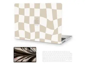 Anban Compatible with MacBook Air 13 inch Case 2025 2024 2023 2022 M4 M3 M2 A3240 A3113 A2681, Plastic Hard Shell+ Keyboard Cover+ Screen Protector for MacBook Air 13.6 inch Case, Beige Checkered Anban Compatible with MacBook Air 13 inch Case 2025 2024 2023 2022 M4 M3 M2 A3240 A3113 A2681, Plastic Hard Shell+ Keyboard Cover+ Screen Protector for MacBook Air 13.6 inch Case, Beige Checkered