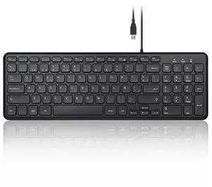 Perixx PERIBOARD-213B ES Teclado con Cable USB y Teclas Multimedia - Las teclas con mecanismo de tijera y Bajo perfil - Español QWERTY Perixx PERIBOARD-213B ES Teclado con Cable USB y Teclas Multimedia - Las teclas con mecanismo de tijera y Bajo perfil - Español QWERTY