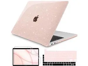 Teryeefi for MacBook Pro 13 inch Case M2 M1 2022 2020 206-2019 Release Model A2338 A2289 A2251 A2189 A1989 A1706,Hard Shell Case + Keyboard Cover for 13 inch MacBook Pro Touch Bar, Glitter Cherry Pink Teryeefi for MacBook Pro 13 inch Case M2 M1 2022 2020 206-2019 Release Model A2338 A2289 A2251 A2189 A1989 A1706,Hard Shell Case + Keyboard Cover for 13 inch MacBook Pro Touch Bar, Glitter Cherry Pink