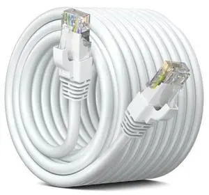 Maximm Outdoor Ethernet Cable 100ft - CAT6 LAN Network Cable, Waterproof & Weatherproof, High-Speed Internet Cord for Outdoor Use - Heavy Duty, UV Resistant - White Maximm Outdoor Ethernet Cable 100ft - CAT6 LAN Network Cable, Waterproof & Weatherproof, High-Speed Internet Cord for Outdoor Use - Heavy Duty, UV Resistant - White