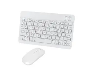 Bluetooth Wireless Keyboard and Mouse Combo,Ultra-Slim Ergonomic Small Rechargeable Bluetooth Keyboard Mouse Set for Apple iPad iPhone Samsung Tablet Phone Android PC Computer Mac Smartphone(White) Bluetooth Wireless Keyboard and Mouse Combo,Ultra-Slim Ergonomic Small Rechargeable Bluetooth Keyboard Mouse Set for Apple iPad iPhone Samsung Tablet Phone Android PC Computer Mac Smartphone(White)