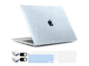 TWOLSKOO for MacBook Pro 13 inch Case 2023-2016 A2338 M2 M1 A2251 A2289 A2159 A1989 A1708 A1706, Bling Plastic Hard Shell with Keyboard Cover & Type C Adapter 2 Pack & Camera Cover, Star Blue TWOLSKOO for MacBook Pro 13 inch Case 2023-2016 A2338 M2 M1 A2251 A2289 A2159 A1989 A1708 A1706, Bling Plastic Hard Shell with Keyboard Cover & Type C Adapter 2 Pack & Camera Cover, Star Blue