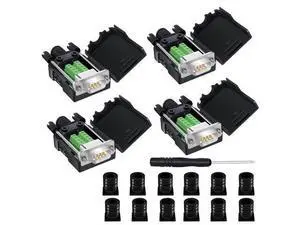 YIOVVOM DB9 Breakout Connector,DB9 Solderless RS232 D-SUB Male Serial Adapters 9-Pin Port White Adapter to Terminal Connector Signal Module with case Set of 4 YIOVVOM DB9 Breakout Connector,DB9 Solderless RS232 D-SUB Male Serial Adapters 9-Pin Port White Adapter to Terminal Connector Signal Module with case Set of 4