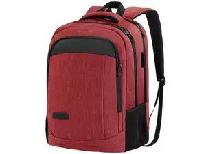 Monsdle Travel Laptop Backpack Anti Theft Backpacks with USB Charging Port, Travel Backpacks Business Work Bag 15.6 Inch College Computer Bag for Men Women, Red Monsdle Travel Laptop Backpack Anti Theft Backpacks with USB Charging Port, Travel Backpacks Business Work Bag 15.6 Inch College Computer Bag for Men Women, Red