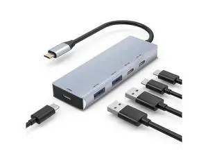 Leinsis USB 3.2 Hub 10Gbps, 2 USB-C 3.2 and 2 USB-A 3.2,PD 100W Fast Charging for MacBook Pro, MacBook Air, Acer Laptops, HP Laptops, iPad Pro More.(Frosted Silver) Leinsis USB 3.2 Hub 10Gbps, 2 USB-C 3.2 and 2 USB-A 3.2,PD 100W Fast Charging for MacBook Pro, MacBook Air, Acer Laptops, HP Laptops, iPad Pro More.(Frosted Silver)