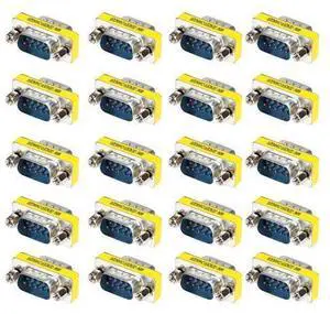 abcGoodefg 9 Pin RS-232 DB9 Male to Male Female to Female Serial Cable Gender Changer Coupler Adapter (20 Pack, DB9 Male to Male) abcGoodefg 9 Pin RS-232 DB9 Male to Male Female to Female Serial Cable Gender Changer Coupler Adapter (20 Pack, DB9 Male to Male)