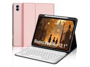 IVEOPPE for Redmi Pad Pro Keyboard with Case for Xiaomi Redmi Pad Pro 12.1 inch 2024/Xiaomi Poco Pad 12.1" PU Leather Cover Detachable Bluetooth Wireless Keyboard with Pencil Holder,Rose Gold IVEOPPE for Redmi Pad Pro Keyboard with Case for Xiaomi Redmi Pad Pro 12.1 inch 2024/Xiaomi Poco Pad 12.1" PU Leather Cover Detachable Bluetooth Wireless Keyboard with Pencil Holder,Rose Gold