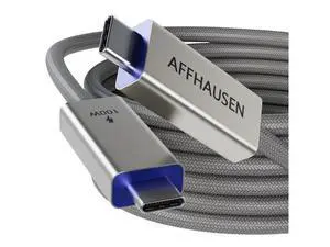 AFFHAUSEN USB C to USB C Cable, 100W Fast Charging Cable (6.5FT, 2Pack) 480Mbps, Braided Aluminum for iPhone 16, MacBook Pro, iPad Pro AFFHAUSEN USB C to USB C Cable, 100W Fast Charging Cable (6.5FT, 2Pack) 480Mbps, Braided Aluminum for iPhone 16, MacBook Pro, iPad Pro