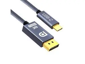 QCEs USB C to DisplayPort 1.4 Cable 10Ft, Type C to DP Cable 8K@60Hz 4K@144Hz 2K@240Hz Compatible with Thunderbolt 3/4 USB4, MacBook Pro M1 M2, Mac Studio, Mac mini, iPad Pro, XPS QCEs USB C to DisplayPort 1.4 Cable 10Ft, Type C to DP Cable 8K@60Hz 4K@144Hz 2K@240Hz Compatible with Thunderbolt 3/4 USB4, MacBook Pro M1 M2, Mac Studio, Mac mini, iPad Pro, XPS