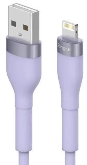 Ringke USB to Lightning Pastel Cable (3.9 FT), USB Type A to Lightning Fast Charging Charger Cord Car Carplay Cable Compatible with iPhone, iPad, and AirPods - Purple Ringke USB to Lightning Pastel Cable (3.9 FT), USB Type A to Lightning Fast Charging Charger Cord Car Carplay Cable Compatible with iPhone, iPad, and AirPods - Purple