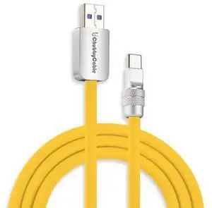 chubbycable Chubby 2.0 Fast Charging Cable Durable Soft Silicone USB C Cable 120W Extra Thick Charger Cord Compatible with iPhone 17-15 Series iPad, Yellow, USB-A to Type-C, 3.3 FT chubbycable Chubby 2.0 Fast Charging Cable Durable Soft Silicone USB C Cable 120W Extra Thick Charger Cord Compatible with iPhone 17-15 Series iPad, Yellow, USB-A to Type-C, 3.3 FT