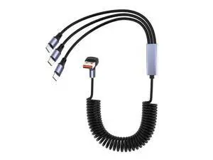 YACSEJAO 66W 90 Degree USB A to Multi USB C Spring Charging Cable for Phone/Car,6A Right Angle Coiled Type A to Type C Splitter Cable Fast Charging & Data Transfer (6FT) (USB A to 3 USB Type-C) YACSEJAO 66W 90 Degree USB A to Multi USB C Spring Charging Cable for Phone/Car,6A Right Angle Coiled Type A to Type C Splitter Cable Fast Charging & Data Transfer (6FT) (USB A to 3 USB Type-C)