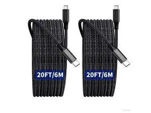 2-Pack Extra Long iPhone 16 17 Charger Cable 20Ft, 20Feet USB C to C Cable Fast Charging Nylon Braided iPhone 16 17 USB C Charger Cord for iPhone 16,17 Air,16/17 Pro,16/17 Pro Max/iPad Pro/Air/Min6 2-Pack Extra Long iPhone 16 17 Charger Cable 20Ft, 20Feet USB C to C Cable Fast Charging Nylon Braided iPhone 16 17 USB C Charger Cord for iPhone 16,17 Air,16/17 Pro,16/17 Pro Max/iPad Pro/Air/Min6