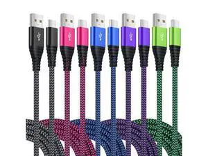 Costyle USB C Cable, 5 Pack 10ft Type C to A Male Charger Cable Braided Fast Charging Phone Charger Cord for Samsung Galaxy S20 S10e S9 S8 Note 10 A13 A54, Pixel, Switch- Black Rose Green Blue Purple Costyle USB C Cable, 5 Pack 10ft Type C to A Male Charger Cable Braided Fast Charging Phone Charger Cord for Samsung Galaxy S20 S10e S9 S8 Note 10 A13 A54, Pixel, Switch- Black Rose Green Blue Purple