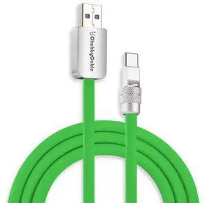 chubbycable Chubby 2.0 Fast Charging Cable Durable Soft Silicone USB C Cable 120W Extra Thick Charger Cord Compatible with iPhone 17-15 Series iPad, Green, USB-A to Type-C, 4.9FT chubbycable Chubby 2.0 Fast Charging Cable Durable Soft Silicone USB C Cable 120W Extra Thick Charger Cord Compatible with iPhone 17-15 Series iPad, Green, USB-A to Type-C, 4.9FT