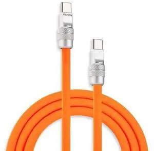 chubbycable Chubby 2.0 Fast Charging Cable Durable Soft Silicone USB C Cable 240W Extra Thick Charger Cord Compatible with iPhone 17-15 Series iPad, Orange, Type-C to Type-C, 4.9FT chubbycable Chubby 2.0 Fast Charging Cable Durable Soft Silicone USB C Cable 240W Extra Thick Charger Cord Compatible with iPhone 17-15 Series iPad, Orange, Type-C to Type-C, 4.9FT