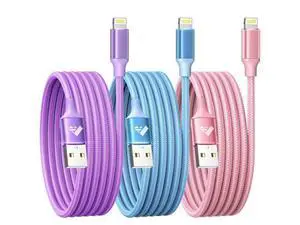 Aioneus iPhone Charger 10 ft 3Pack, Apple Certified Long Lightning Cable 10ft Nylon Braided 3A Fast Charging Cord for iPhone 14 13 12 11 XS Max XR 8 SE Aioneus iPhone Charger 10 ft 3Pack, Apple Certified Long Lightning Cable 10ft Nylon Braided 3A Fast Charging Cord for iPhone 14 13 12 11 XS Max XR 8 SE
