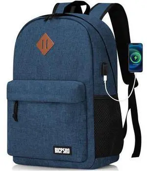 Backpack for Women Men, Lightweight School Backpack for Girls Boys Teens, 15.6 Inch Laptop Daily Use back pack with USB Charger, College High School Bookbag mochilas para hombres, Blue Backpack for Women Men, Lightweight School Backpack for Girls Boys Teens, 15.6 Inch Laptop Daily Use back pack with USB Charger, College High School Bookbag mochilas para hombres, Blue