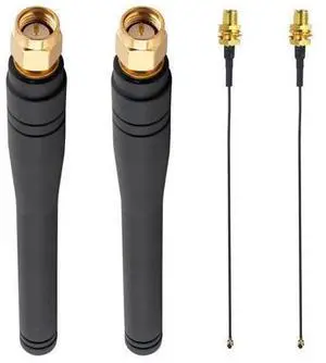 2pcs 315MHz 2dBi SMA Male Antenna Straight Angle 10CM Omni-Directional Antenna+2pcs 15CM MHF1 to SMA Female Extension Cable for Garage Door Openers, CC1101, CCU3, IoT Devices,Raspberry Pi, NFC 2pcs 315MHz 2dBi SMA Male Antenna Straight Angle 10CM Omni-Directional Antenna+2pcs 15CM MHF1 to SMA Female Extension Cable for Garage Door Openers, CC1101, CCU3, IoT Devices,Raspberry Pi, NFC