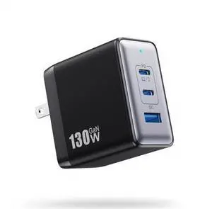 130W USB C Charger Block,3-Port GaN Fast Charger,Compact Foldable Type C Fast Charging Wall Charger,PD QC 65W USB C Laptop Charger for MacBook Pro/Air,iPad Pro,iPhone16/15,Galaxy Series(Black) 130W USB C Charger Block,3-Port GaN Fast Charger,Compact Foldable Type C Fast Charging Wall Charger,PD QC 65W USB C Laptop Charger for MacBook Pro/Air,iPad Pro,iPhone16/15,Galaxy Series(Black)