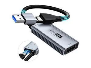 XIIXMASK USB 3.0 Video Capture Card with 100W PD - HDMI to USB/USB-C Capture Card 1440P 30fps & 1080P 60fps Video Capture Device for Streaming, Game Recording, Compatible for Quest 3, Switch, PS4/PS5 XIIXMASK USB 3.0 Video Capture Card with 100W PD - HDMI to USB/USB-C Capture Card 1440P 30fps & 1080P 60fps Video Capture Device for Streaming, Game Recording, Compatible for Quest 3, Switch, PS4/PS5