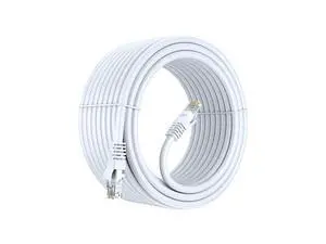 Maximm Cat6 Ethernet Cable - 50 Ft, 100% Pure Copper, LAN, Internet, Patch and Network Cable - UTP (White) 50 Feet Maximm Cat6 Ethernet Cable - 50 Ft, 100% Pure Copper, LAN, Internet, Patch and Network Cable - UTP (White) 50 Feet