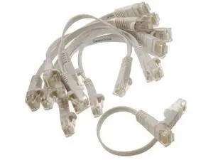 CablesOnline, 10-Pack White 6-inch CAT6 Network UTP Ethernet RJ45 Flat-Design Patch Cable, U6-000FW-10 CablesOnline, 10-Pack White 6-inch CAT6 Network UTP Ethernet RJ45 Flat-Design Patch Cable, U6-000FW-10