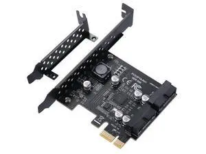 BEYIMEI PCIE 1X to 2 Port 19Pin Expansion Card, USB 3.2 GEN1 Super Speed 5Gbps PCI Express Card for Windows 11, 10, 8.1, 8, 7, XP BEYIMEI PCIE 1X to 2 Port 19Pin Expansion Card, USB 3.2 GEN1 Super Speed 5Gbps PCI Express Card for Windows 11, 10, 8.1, 8, 7, XP